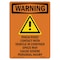 Signmission OSHA WARNING Sign, Pinch Point Contact W/ Symbol, 24in X 18in Decal, 18" W, 24" L, Portrait OS-WS-D-1824-V-13415 - alternate 1